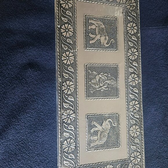 Handcrafted Wooden Dry Fruit Gift Box with Embossed Elephant Design, Decorative - Picture 2 of 14